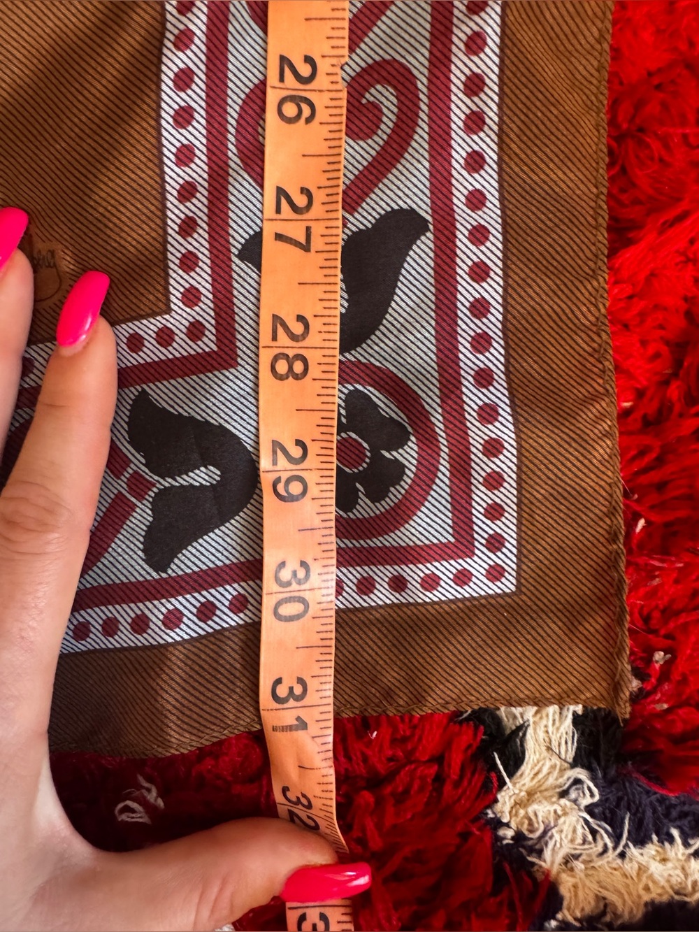 70s Vintage Diane Von Furstenburg Medallion Print Silk Scarf - Picture 6 of 6
